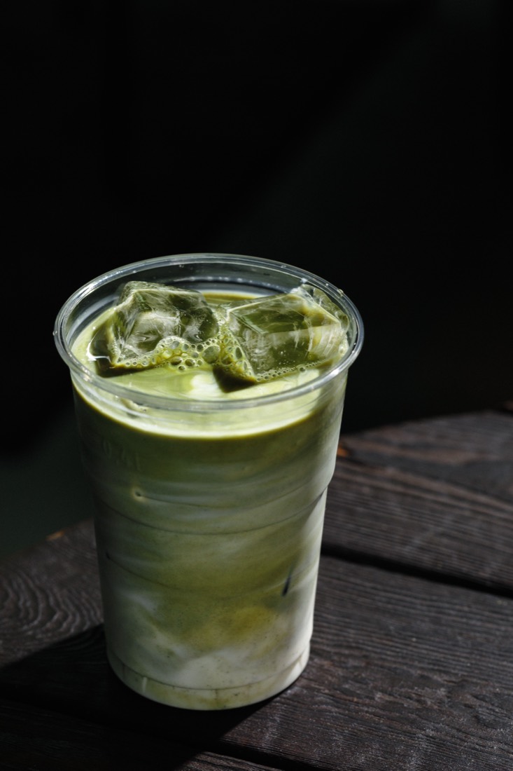 Iced oat milk matcha latte